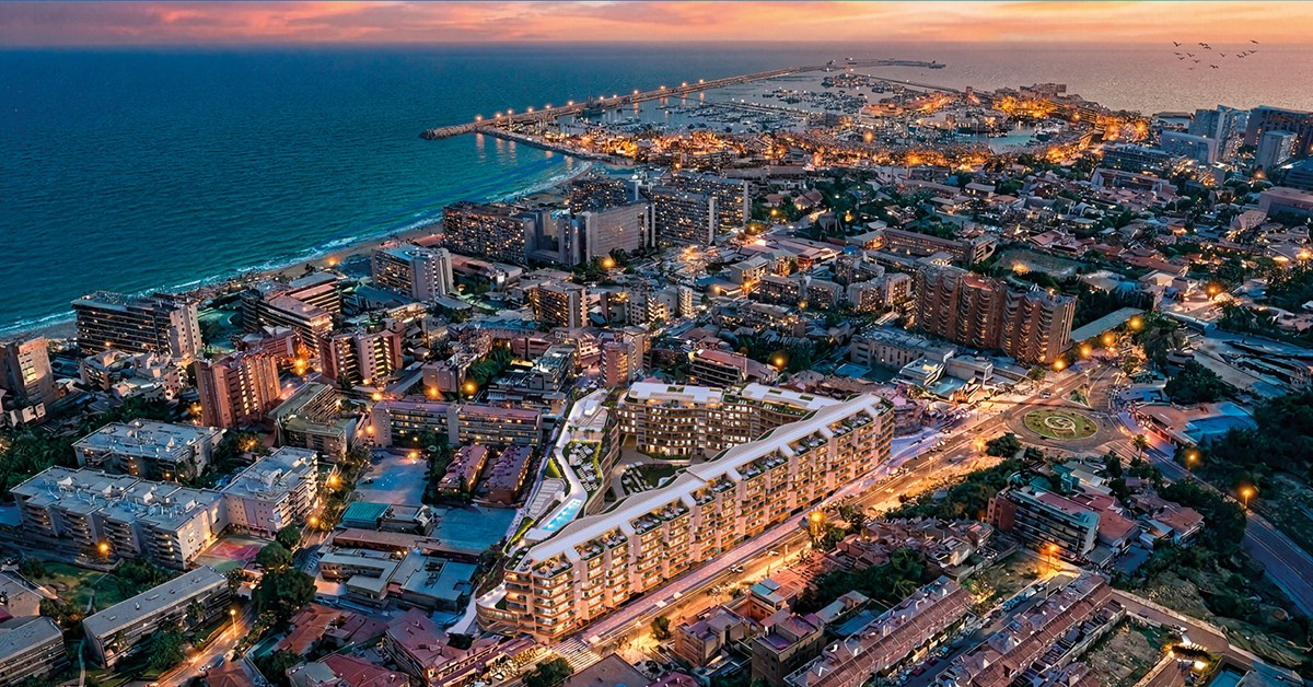 Luchtfoto van MAGNA en de kust van Torremolinos